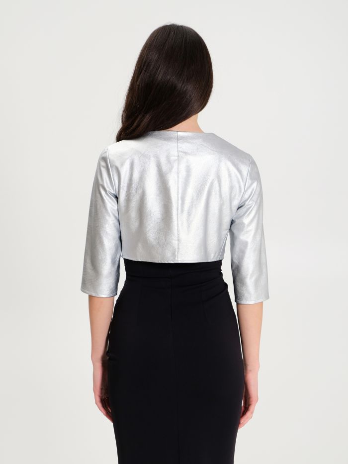 Rinascimento Coprispalle In Similpelle Metallizzato