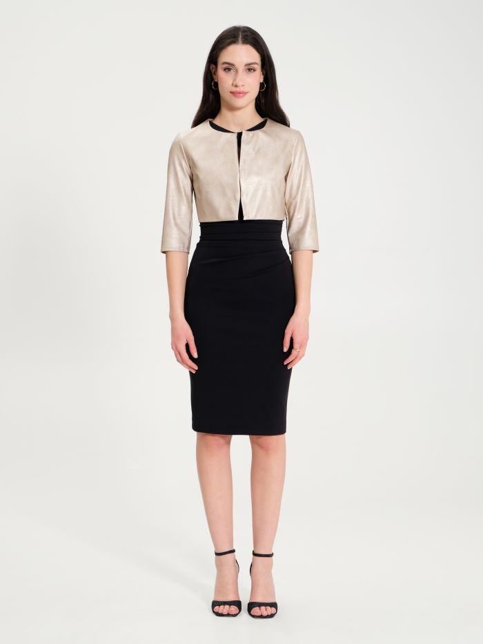 Rinascimento Coprispalle In Similpelle Metallizzato