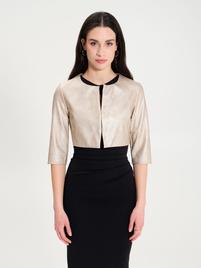 Rinascimento Coprispalle In Similpelle Metallizzato