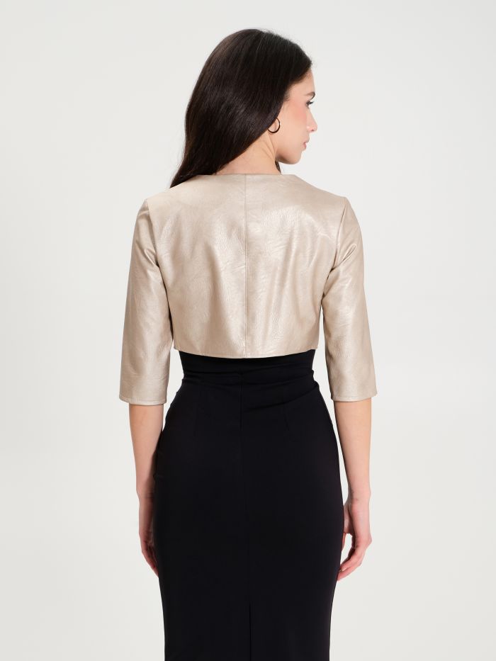 Rinascimento Coprispalle In Similpelle Metallizzato