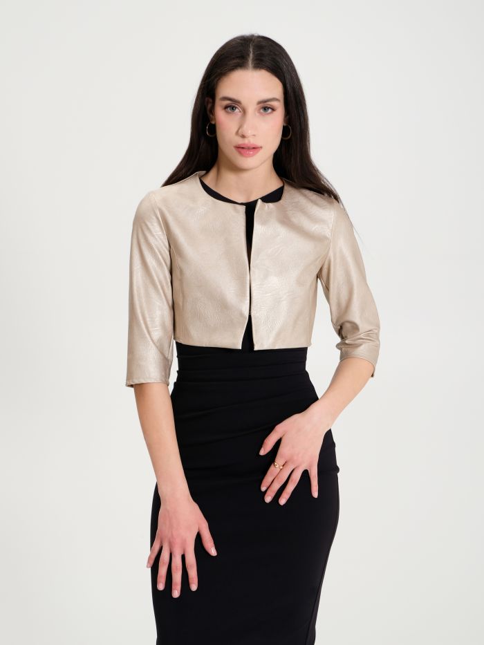 Rinascimento Coprispalle in Similpelle Metallizzato