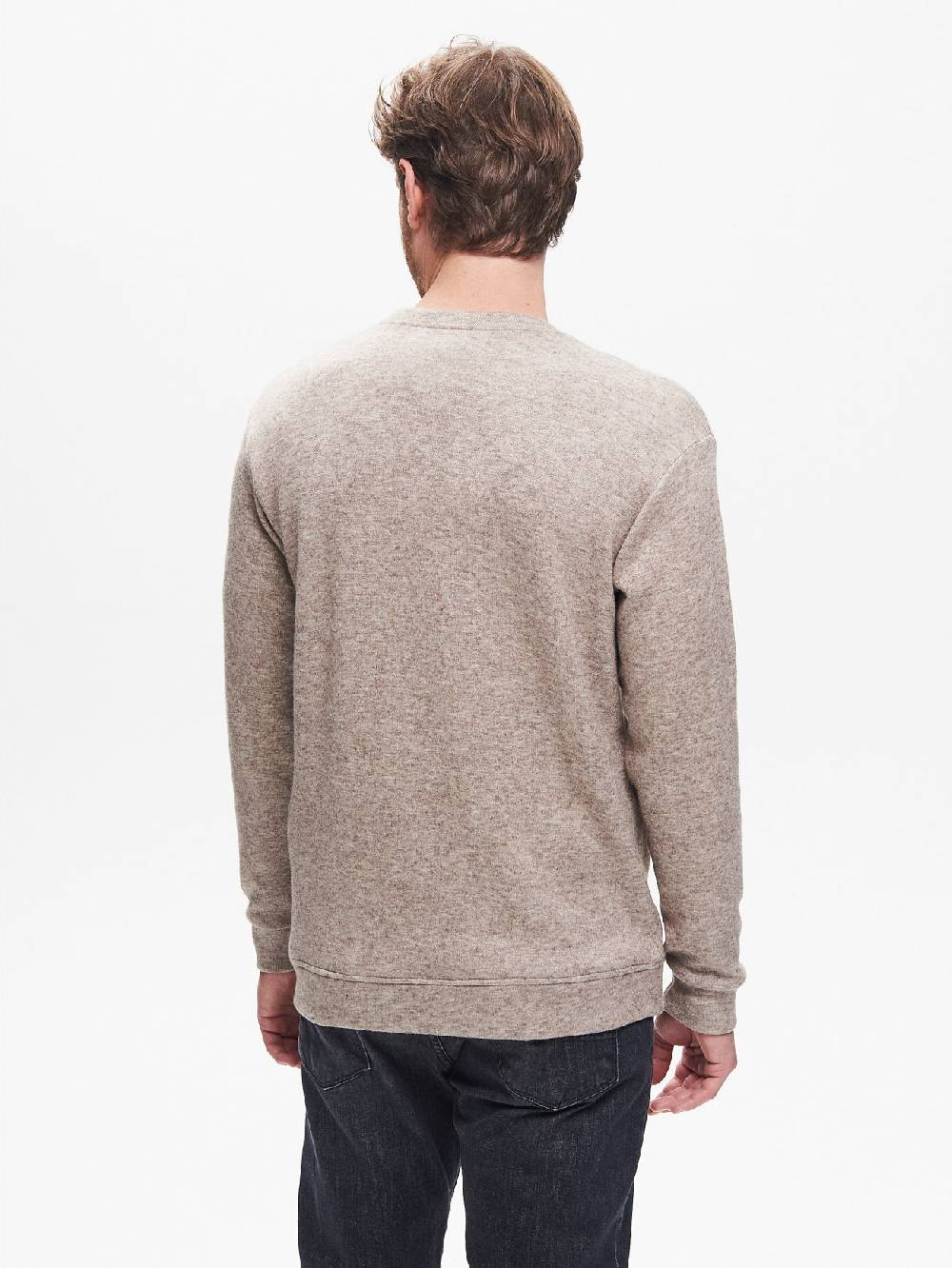 Rinascimento Felpa Girocollo Uomo In Maglia Tagliata Fango QB24