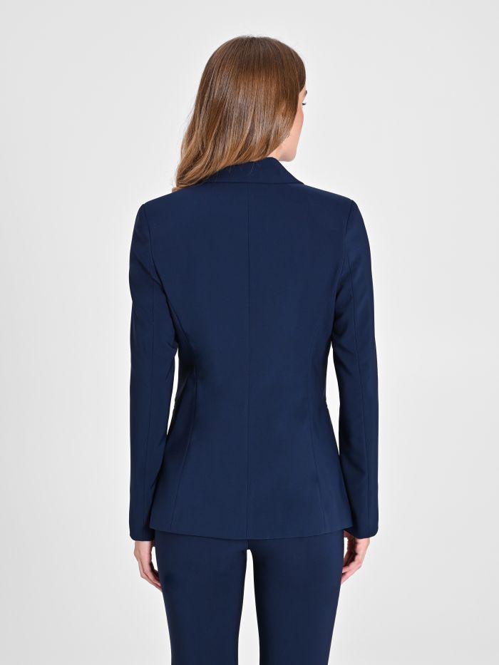 Rinascimento Giacca A Due Bottoni In Tessuto Tecnico Color Blu