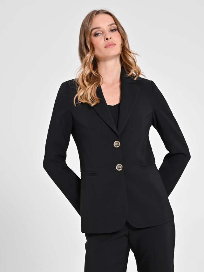 Rinascimento Giacca a Due Bottoni in Tessuto Tecnico Donna