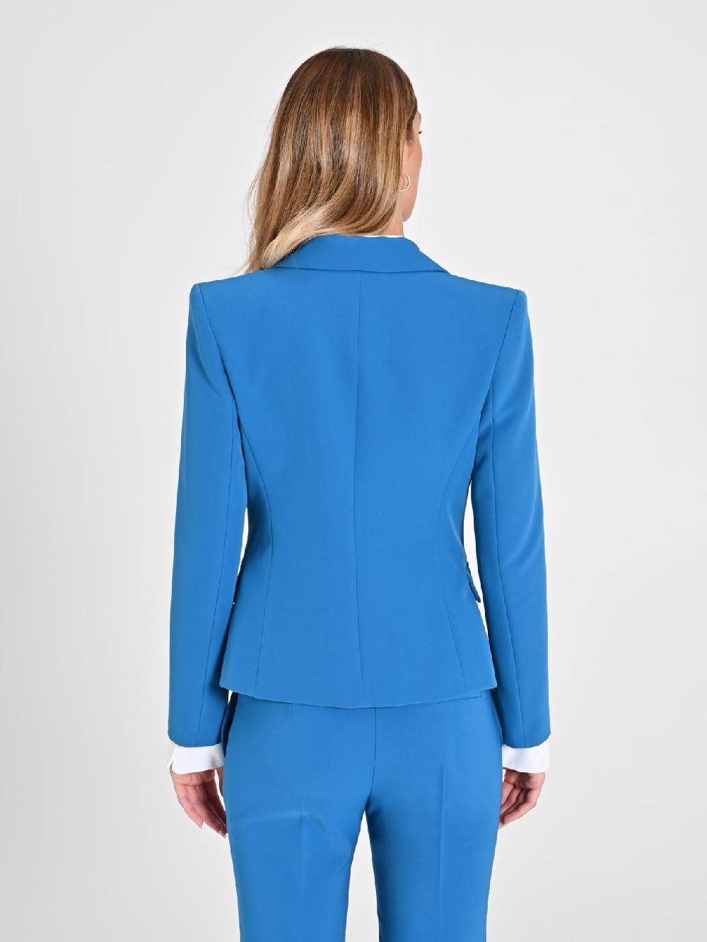 Rinascimento Giacca Doppiopetto In Tessuto Tecnico Blu Oceano