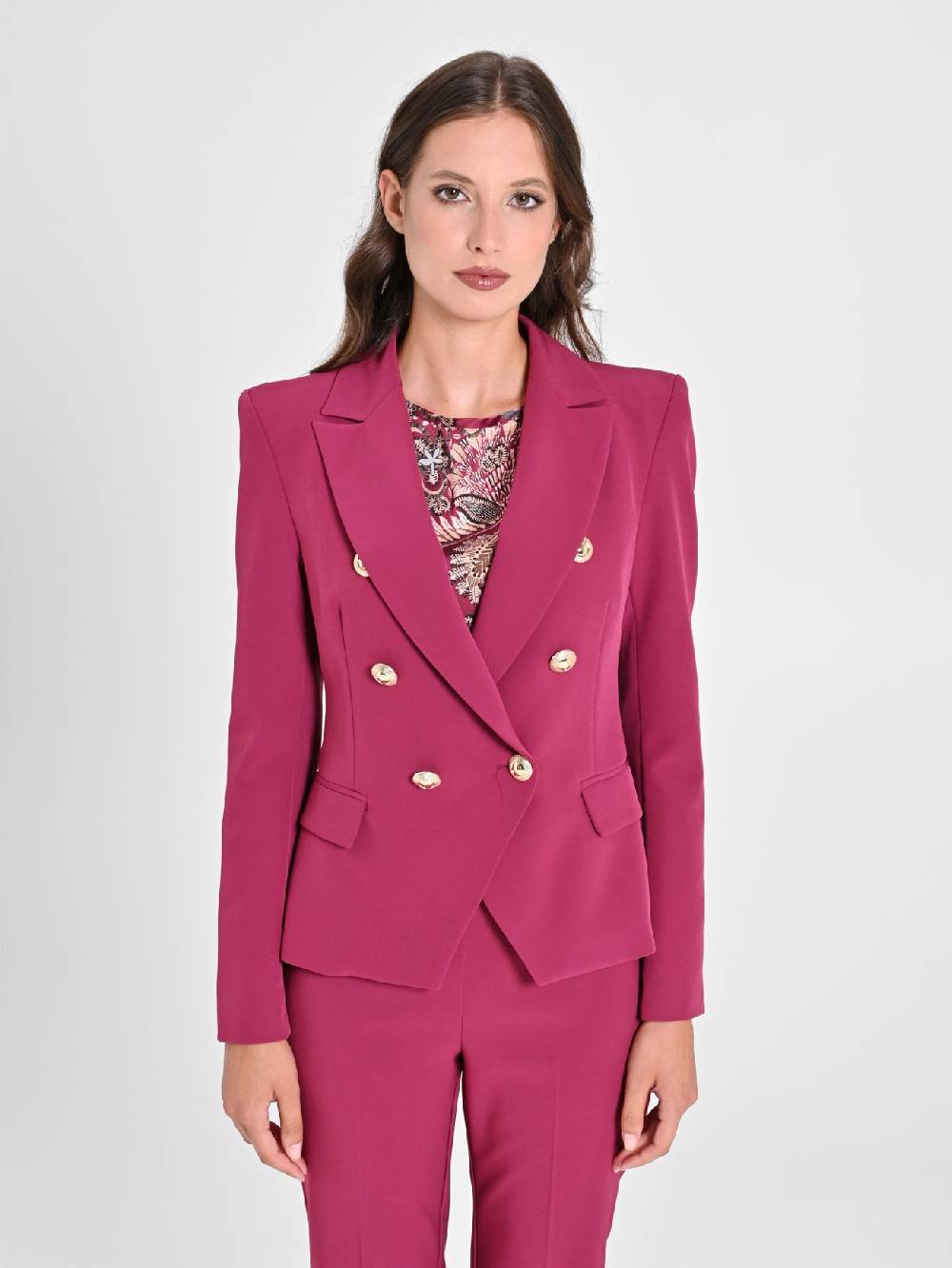 Rinascimento Giacca Doppiopetto In Tessuto Tecnico Bordeaux