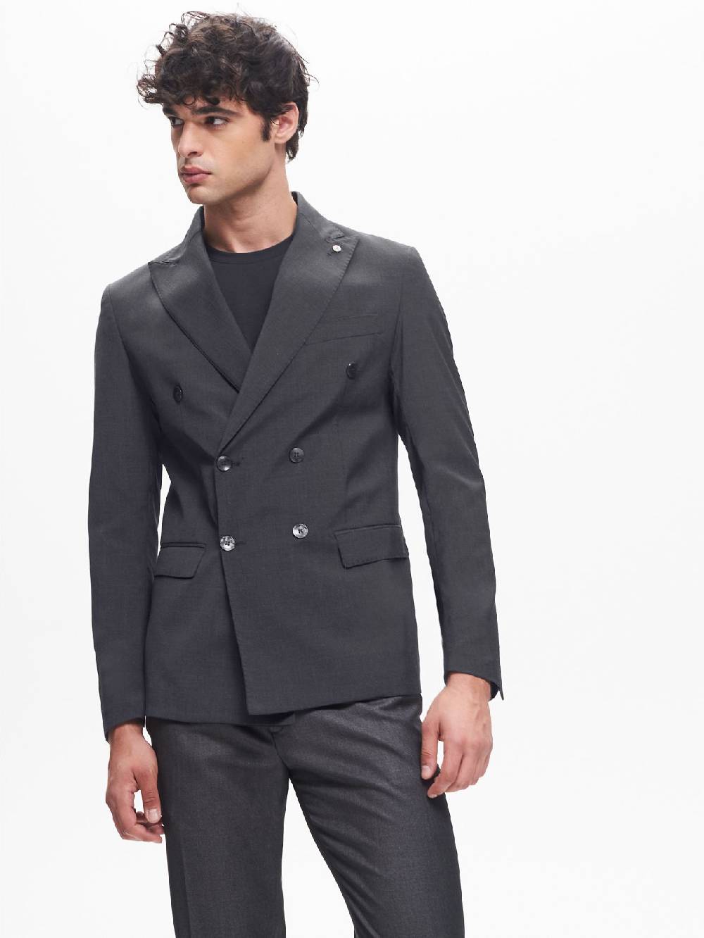 Rinascimento Giacca Doppiopetto Uomo Poliviscosa Antracite QB24