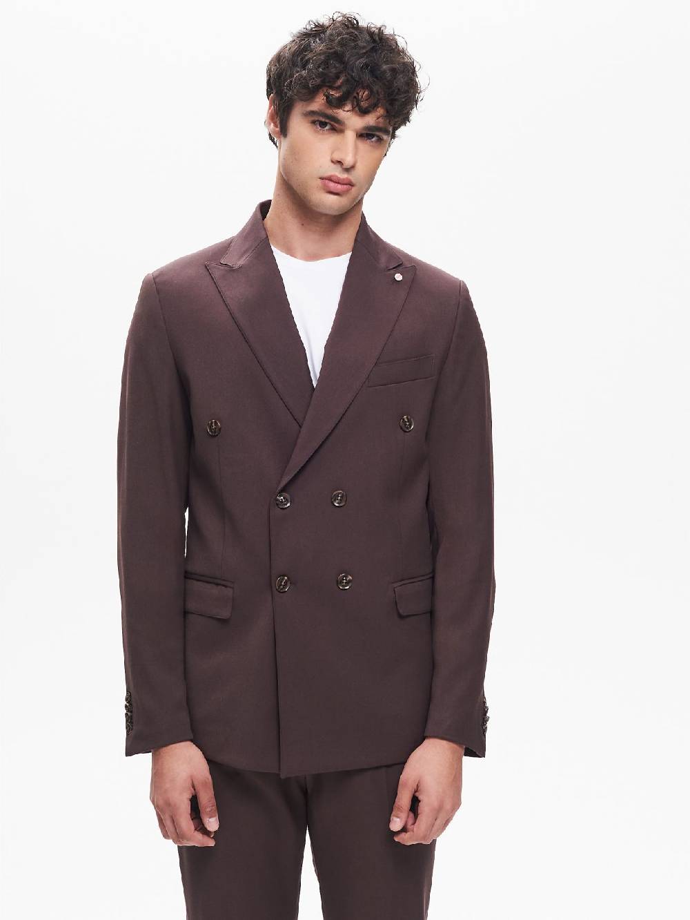 Rinascimento Giacca Doppiopetto Uomo Poliviscosa Moro QB24