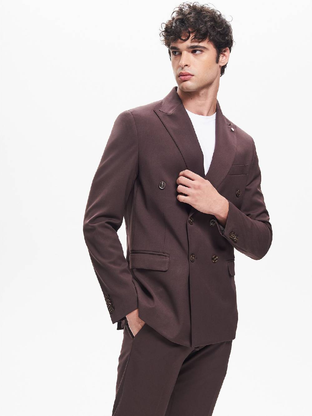 Rinascimento Giacca Doppiopetto Uomo Poliviscosa Moro QB24