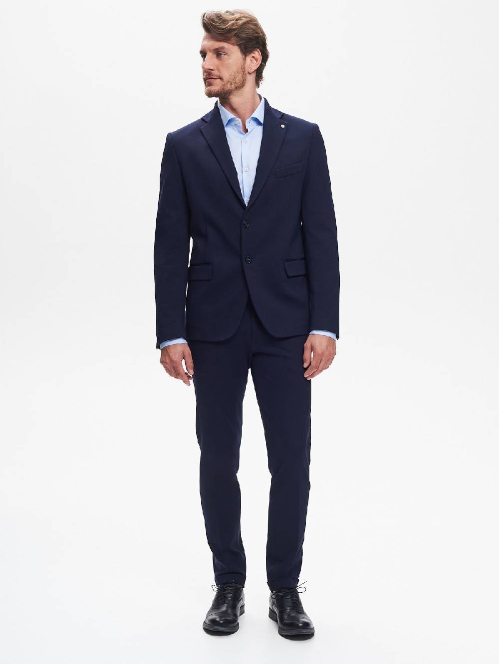 Rinascimento Giacca Due Bottoni Uomo Punto Milano Blu QB24