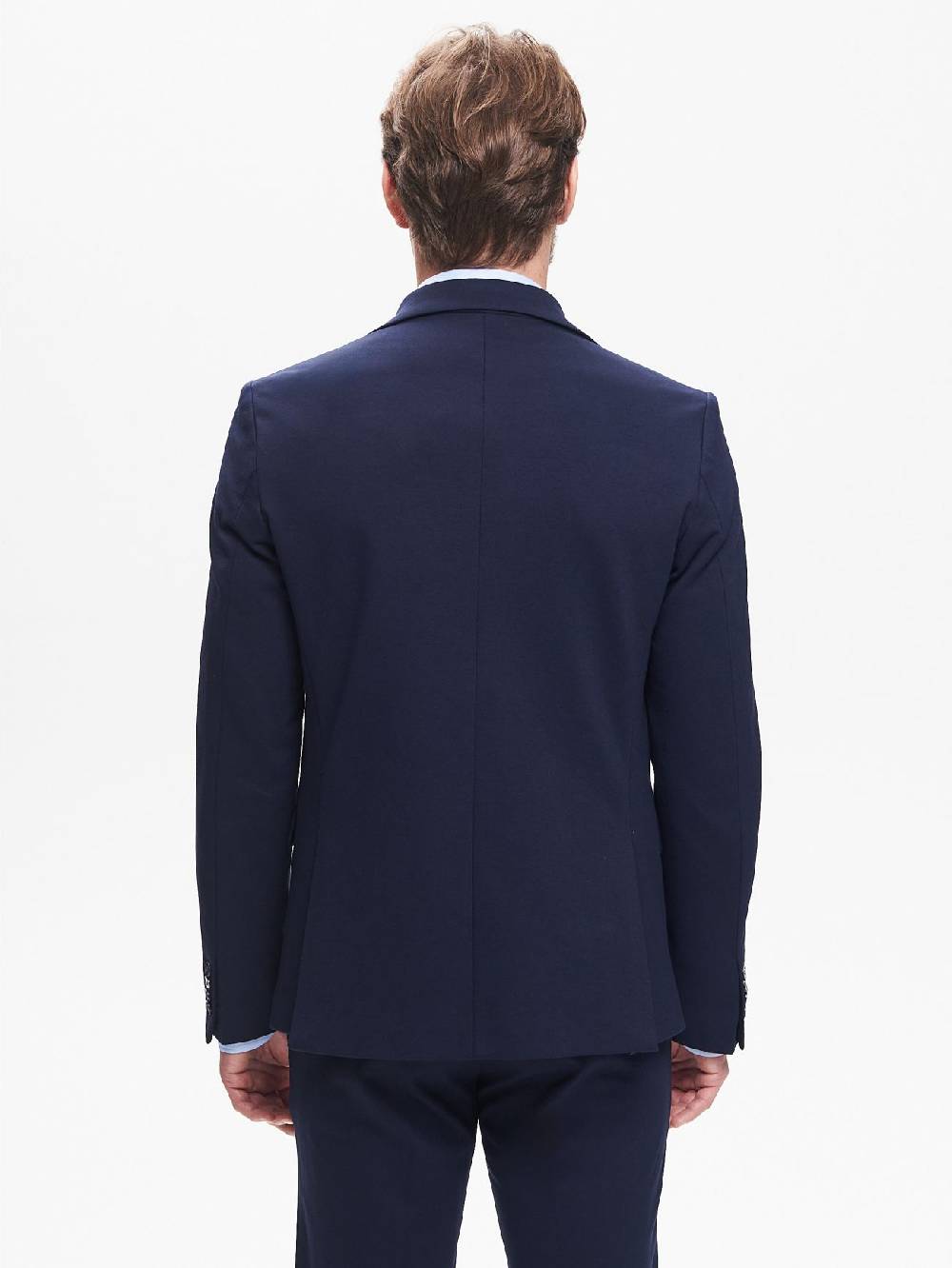 Rinascimento Giacca Due Bottoni Uomo Punto Milano Blu QB24