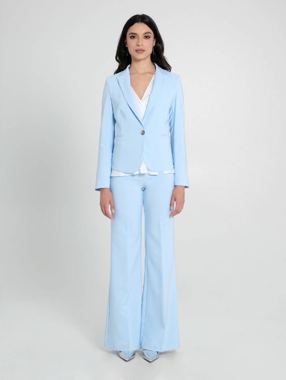 Rinascimento Giacca In Tessuto Tecnico Azzurro Donna