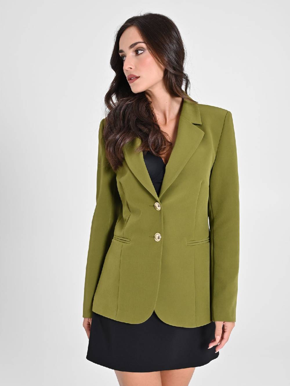 Rinascimento Giacca in Tessuto Tecnico Verde Muschio