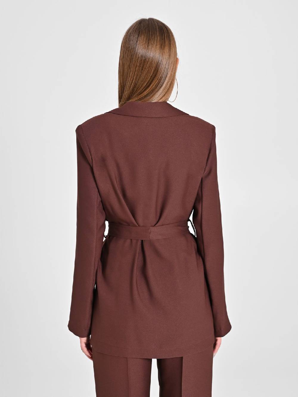 Rinascimento Giacca Vestaglia In Envers Satin Marrone