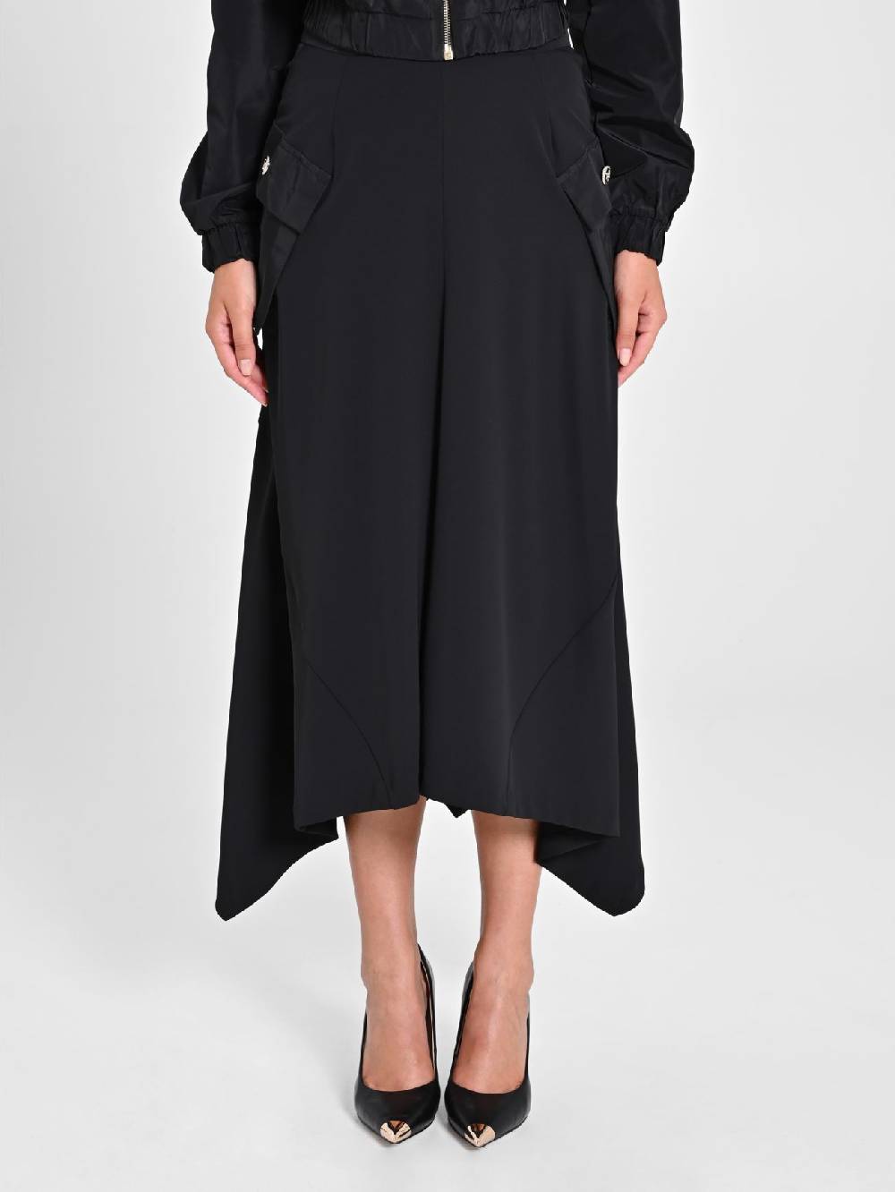 Rinascimento Gonna Asimmetrica Con Tasche In Taffetà