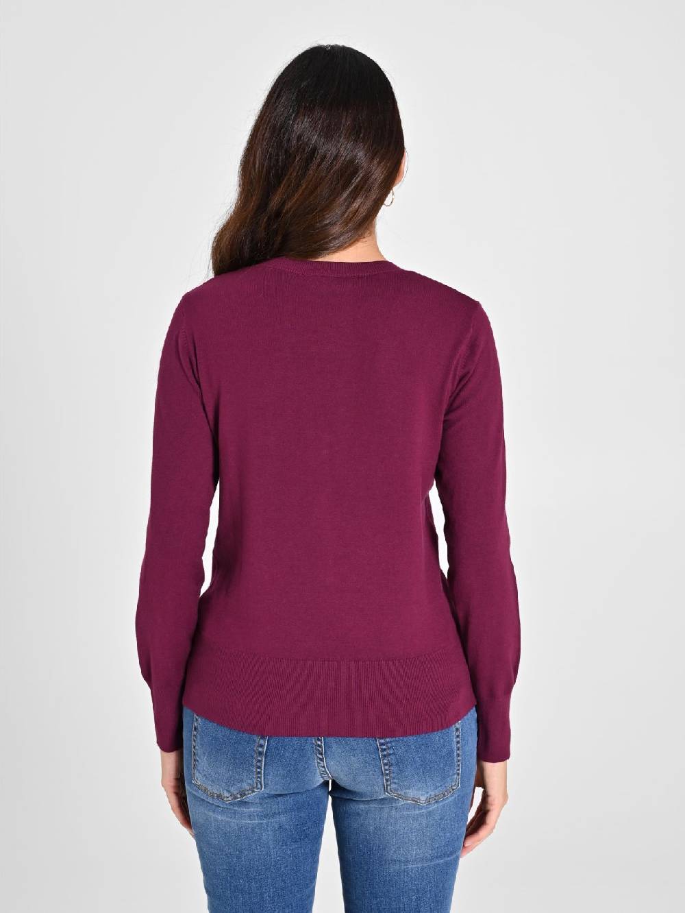 Rinascimento Maglia Con Scollo A "V" Bordeaux Ecotec®