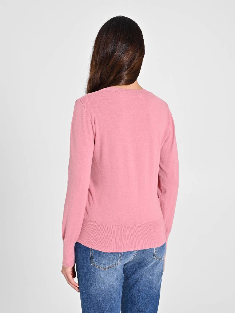 Rinascimento Maglia Con Scollo A "V" Rosa Antico Ecotec®