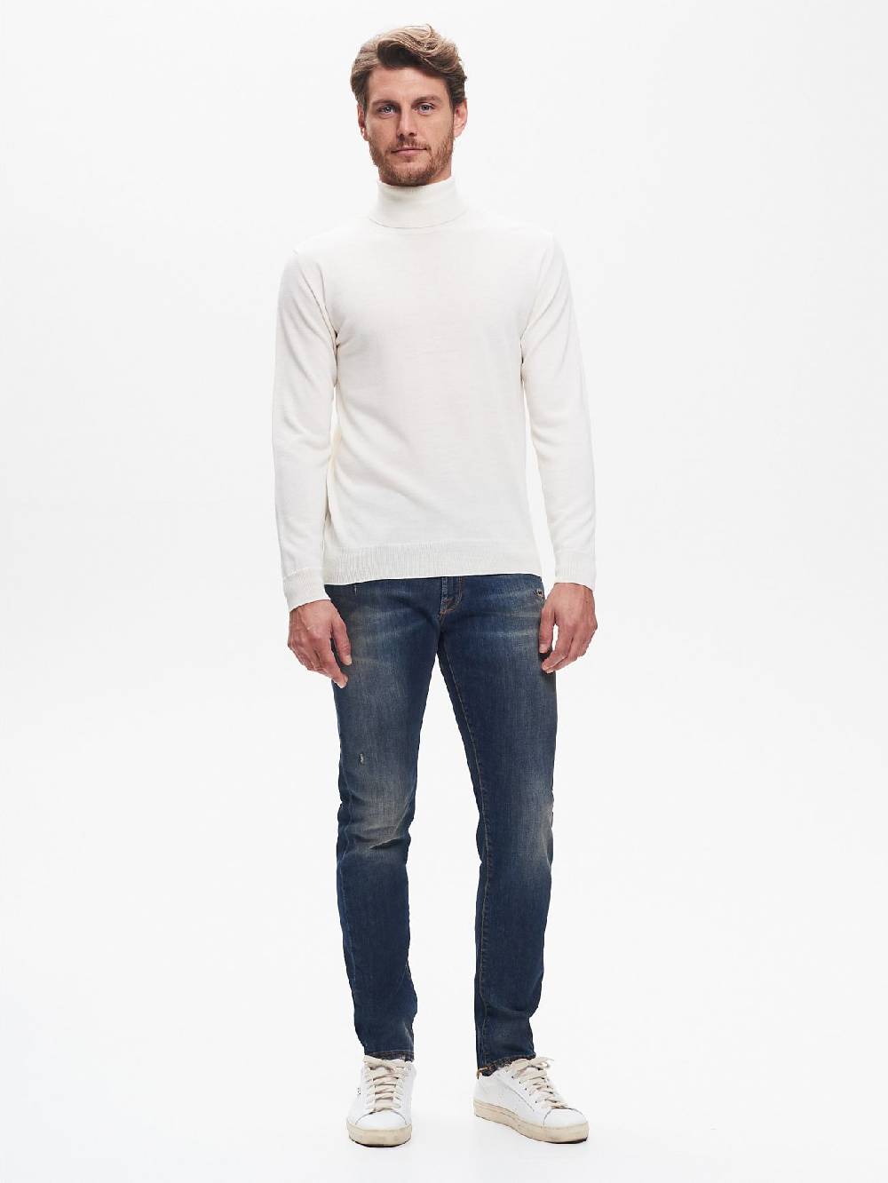 Rinascimento Maglia Dolcevita Uomo Basic Avorio QB24