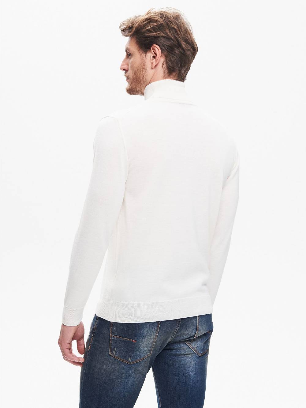 Rinascimento Maglia Dolcevita Uomo Basic Avorio QB24