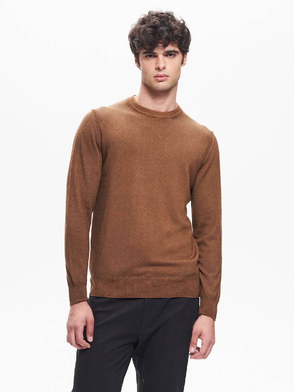 Rinascimento Maglia Girocollo Uomo Costine Nel Giromanica QB24