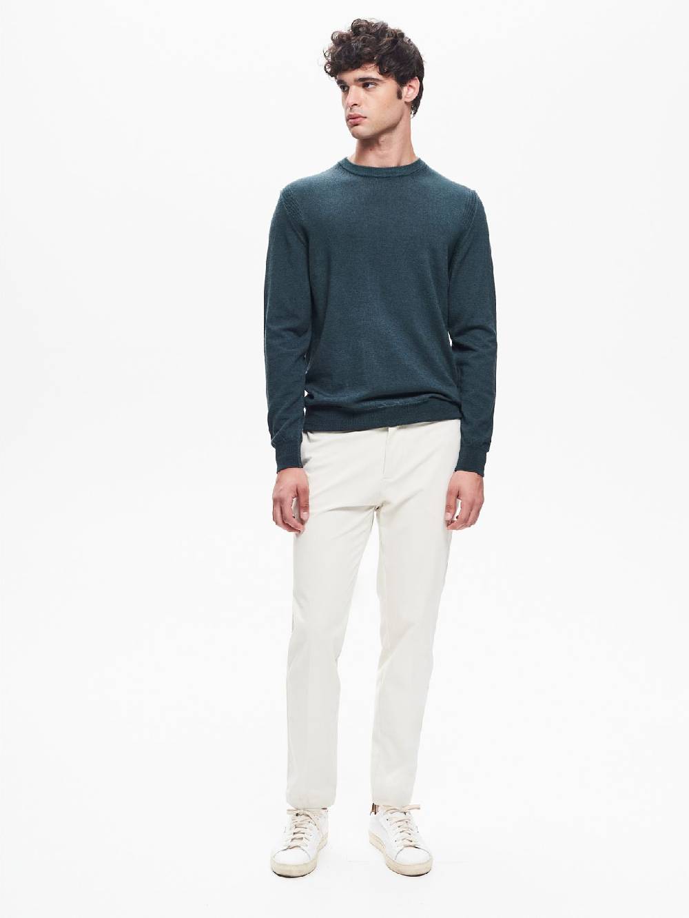 Rinascimento Maglia Girocollo Uomo Costine Nel Giromanica QB24