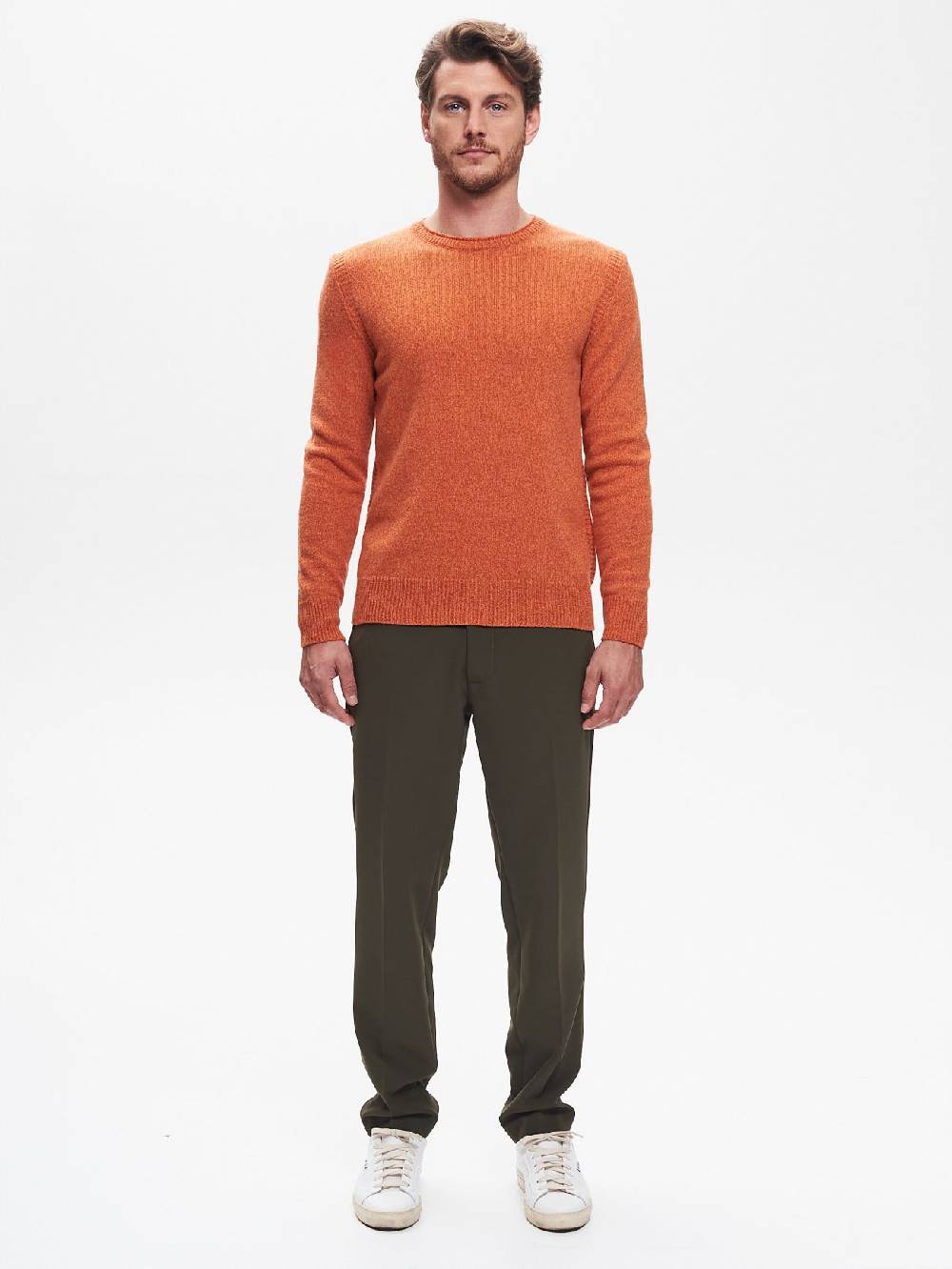 Rinascimento Maglia Girocollo Uomo Moulinè ArancioneQB24