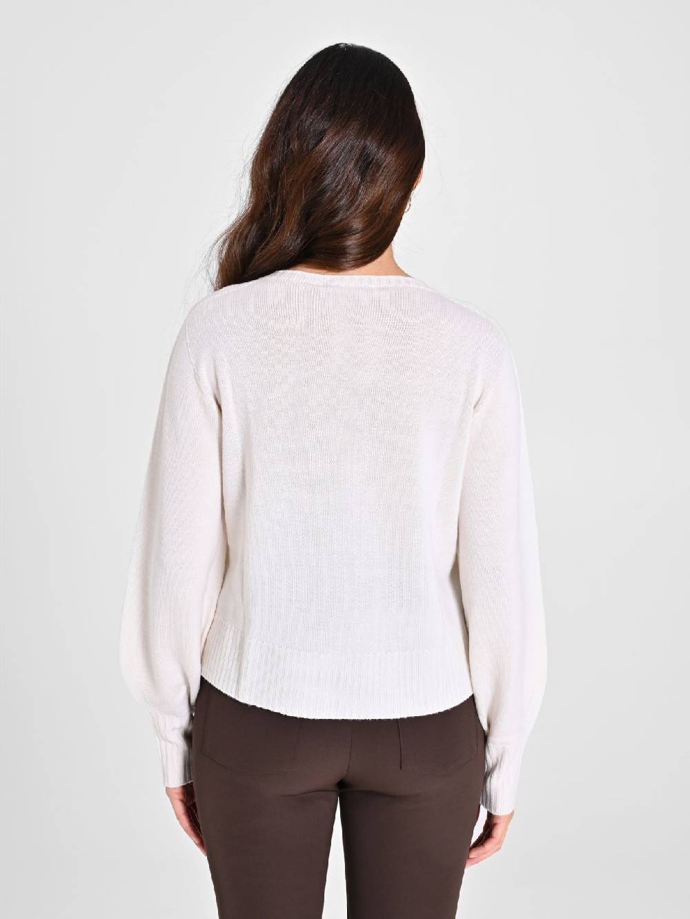 Rinascimento Maglioncino Lana Merino Extrafine Bianco