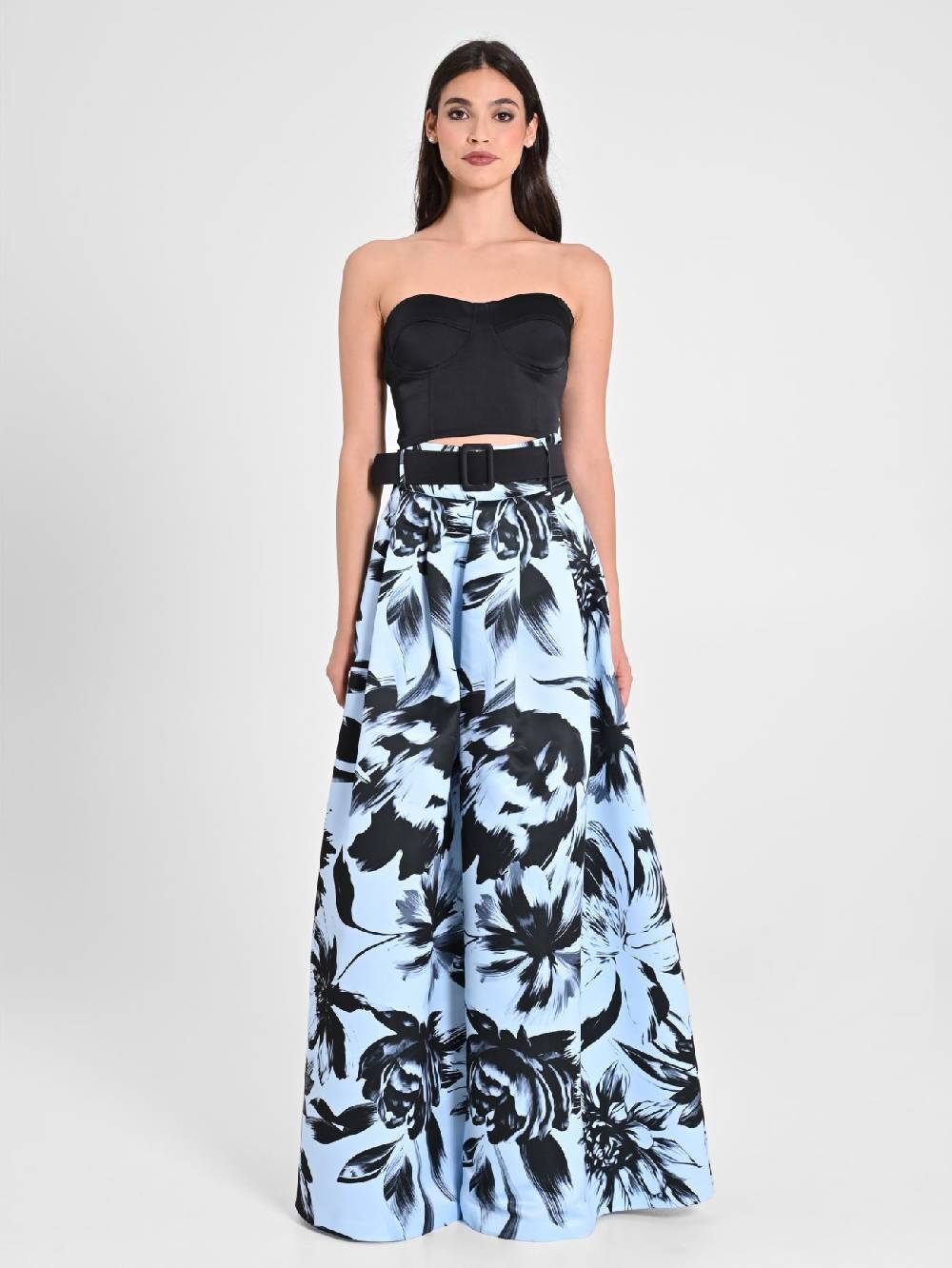 Rinascimento Maxi Gonna In Duchesse Stampa Floreale