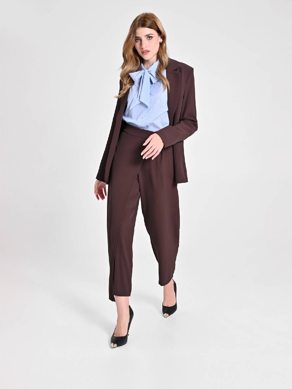 Rinascimento Pantaloni con Pannello color Melanzana