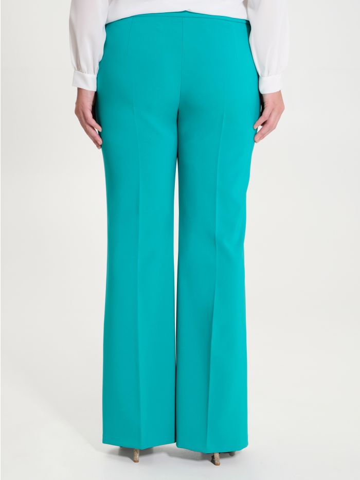 Rinascimento Pantaloni Curvy A Palazzo In Tessuto Tecnico