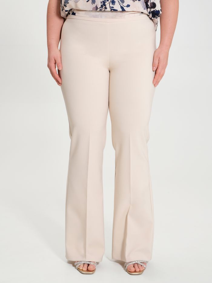 Rinascimento Pantaloni Curvy A Palazzo In Tessuto Tecnico