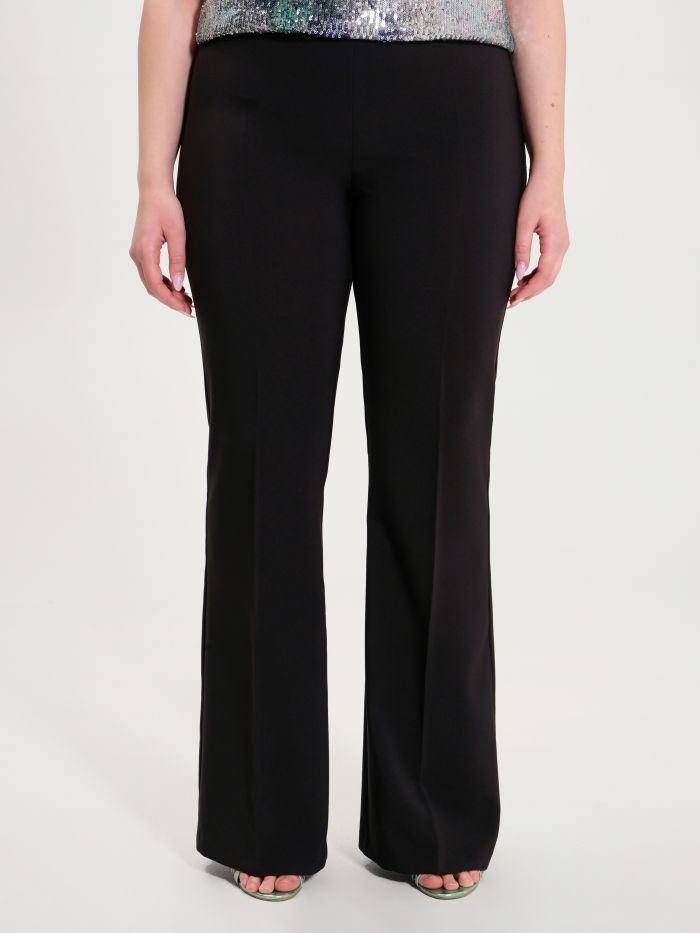 Rinascimento Pantaloni Curvy A Palazzo In Tessuto Tecnico