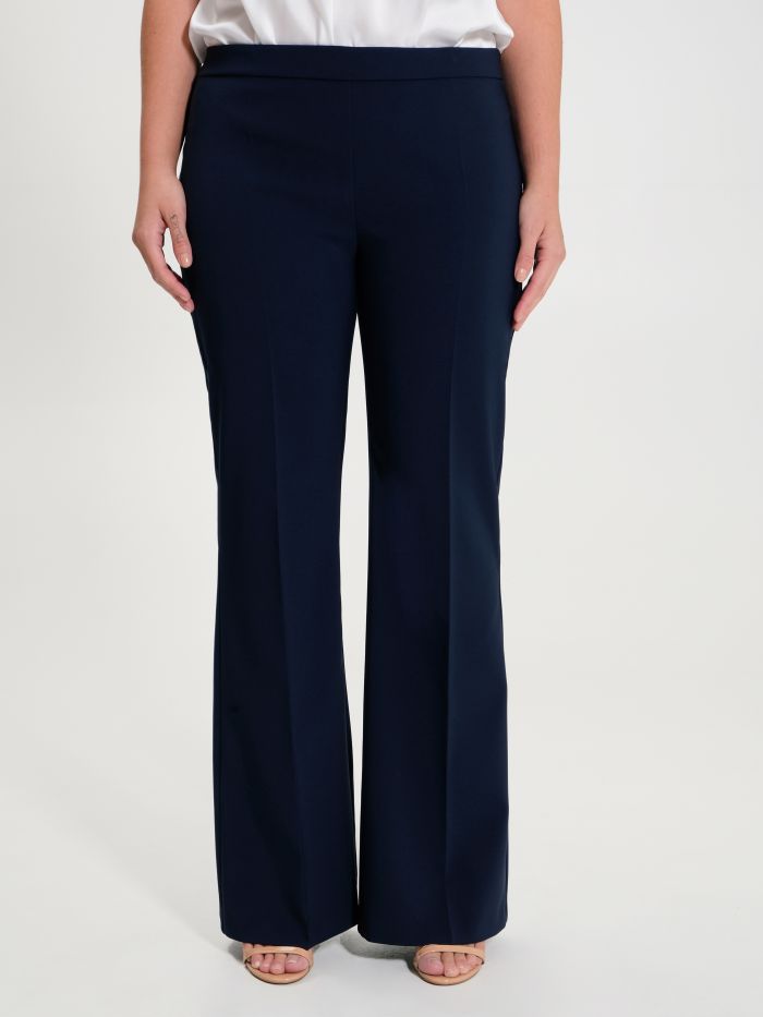 Rinascimento Pantaloni Curvy A Palazzo In Tessuto Tecnico