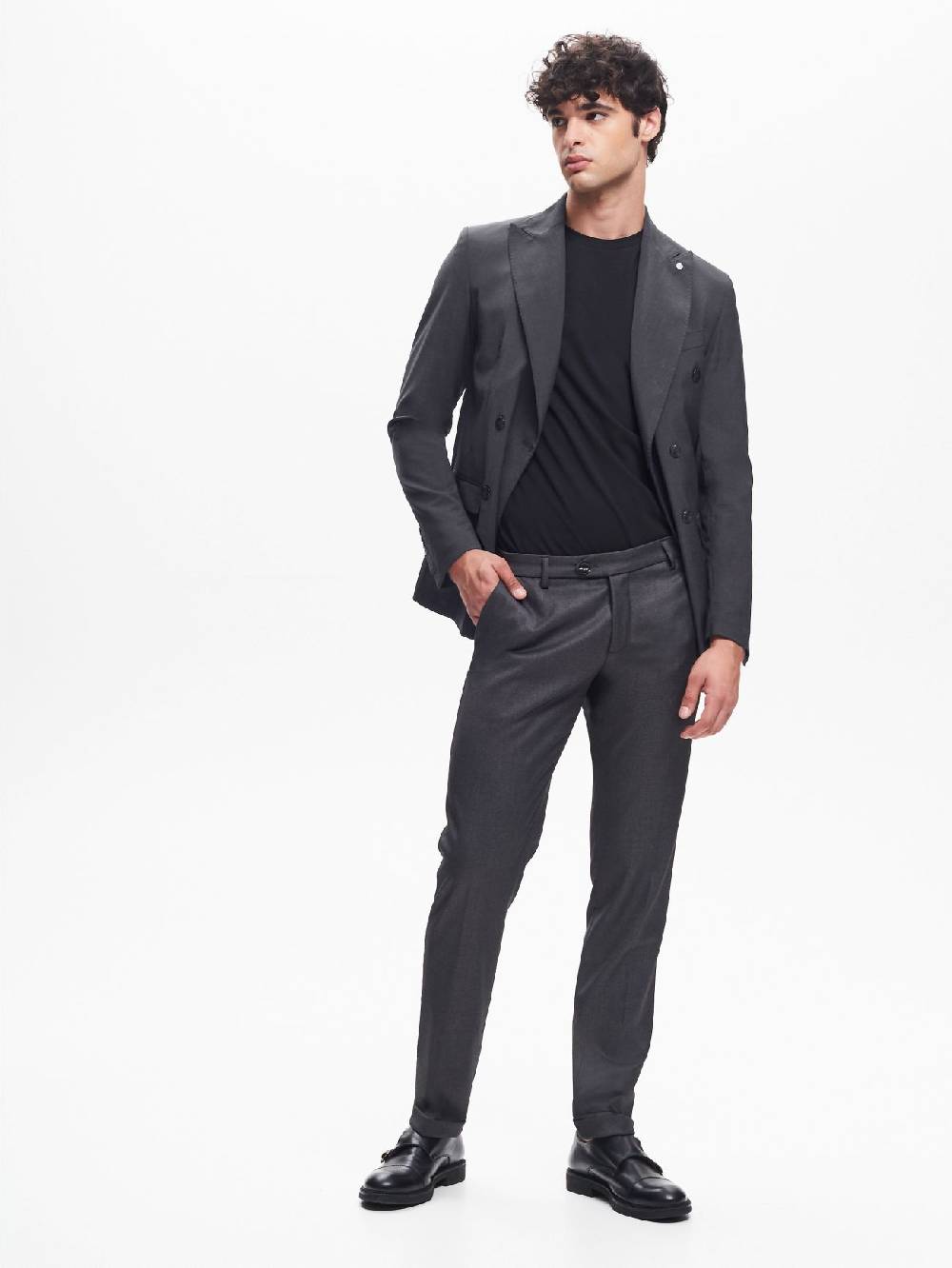 Rinascimento Pantaloni da abito Uomo Poliviscosa Antracite QB24