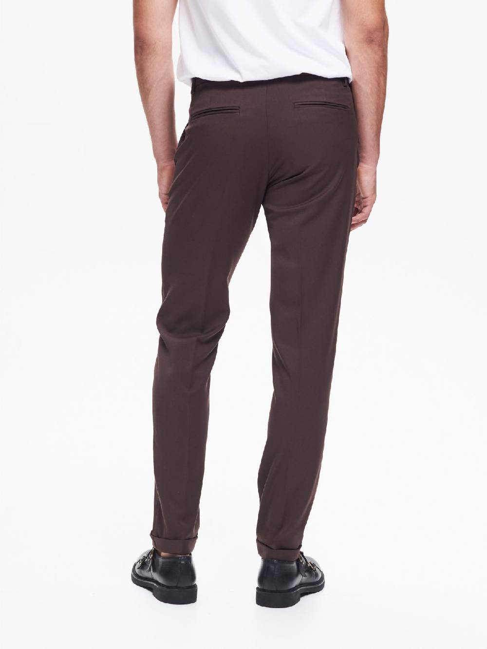 Rinascimento Pantaloni Da Abito Uomo Poliviscosa Moro QB24