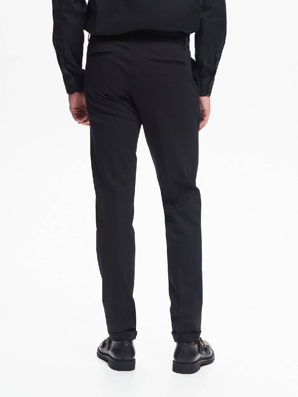 Rinascimento Pantaloni Da Abito Uomo Punto Milano QB24