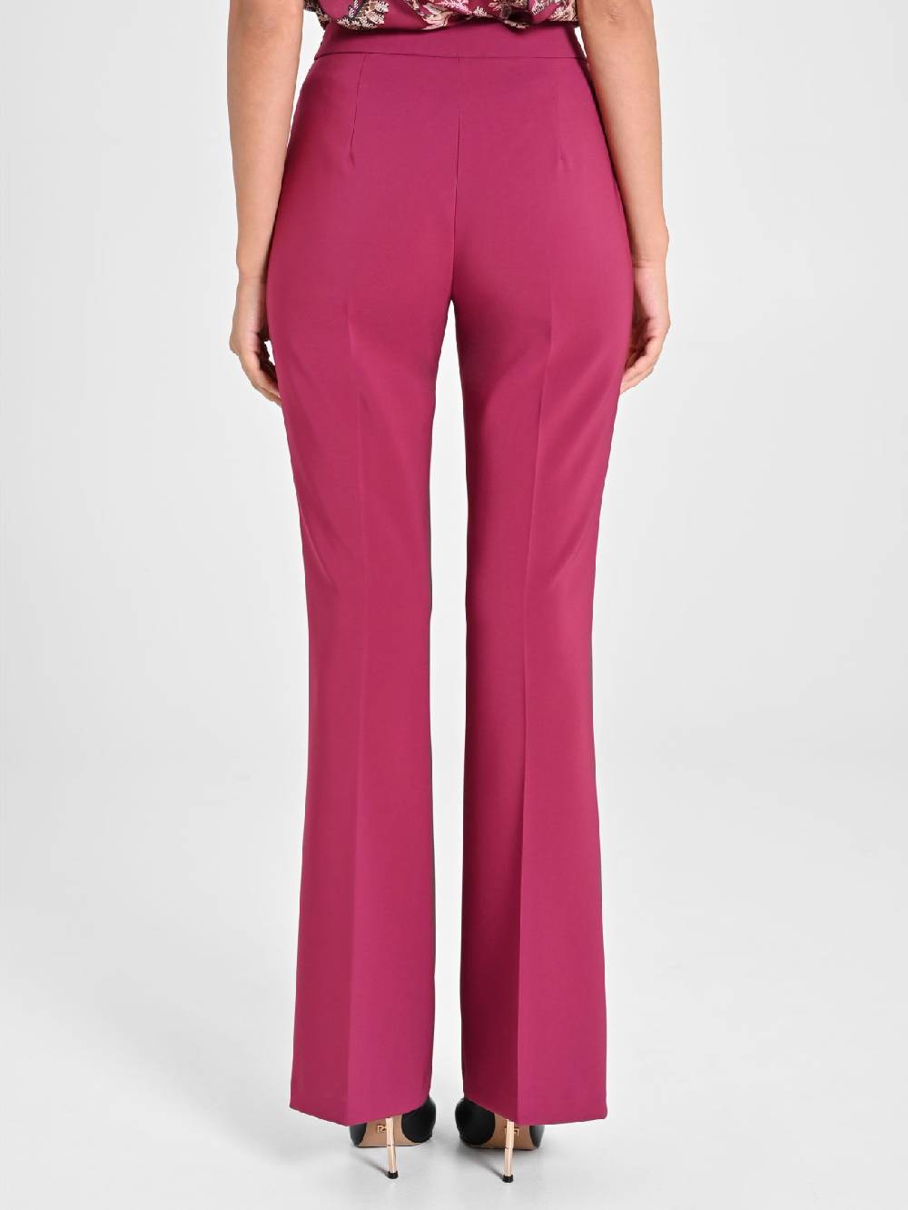 Rinascimento Pantaloni Flared In Tessuto Tecnico Bordeaux