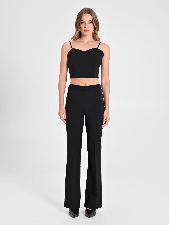 Rinascimento Pantaloni Mid Flared In Tessuto Tecnico