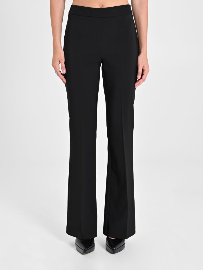 Rinascimento Pantaloni Mid Flared In Tessuto Tecnico