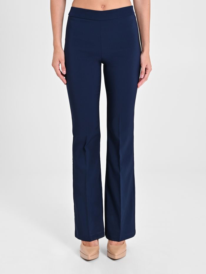 Rinascimento Pantaloni Mid Flared In Tessuto Tecnico