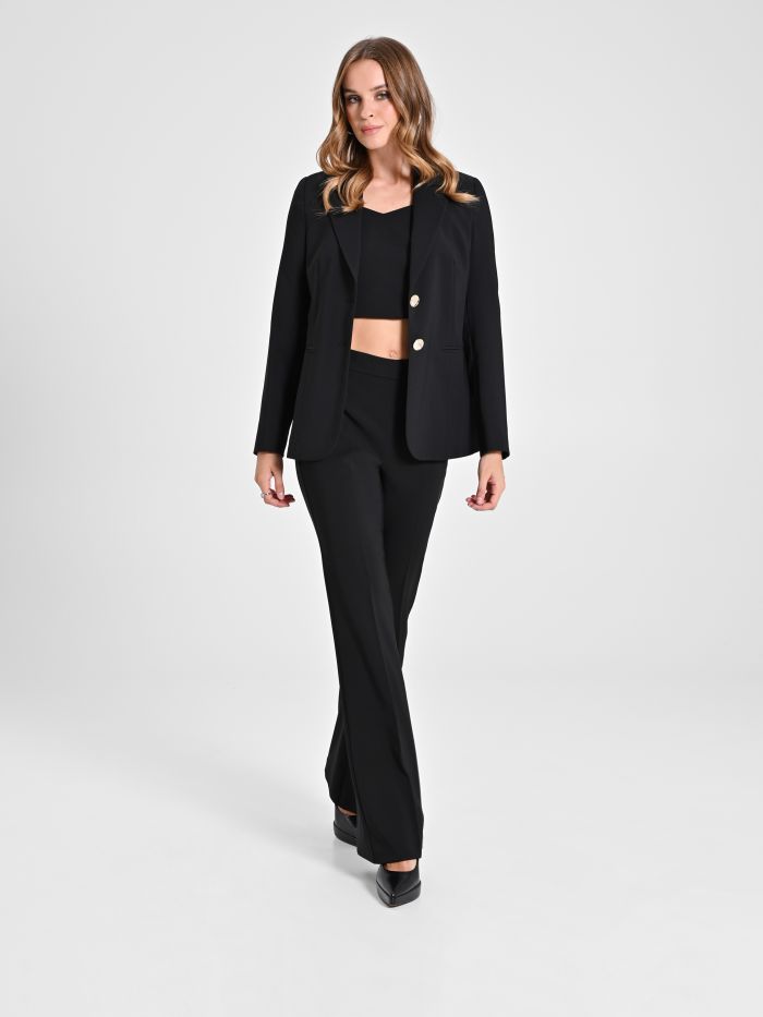 Rinascimento Pantaloni Mid Flared in Tessuto Tecnico