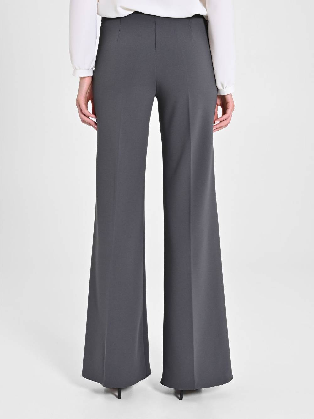 Rinascimento Pantaloni Palazzo In Scuba Mano Crepe Grigio