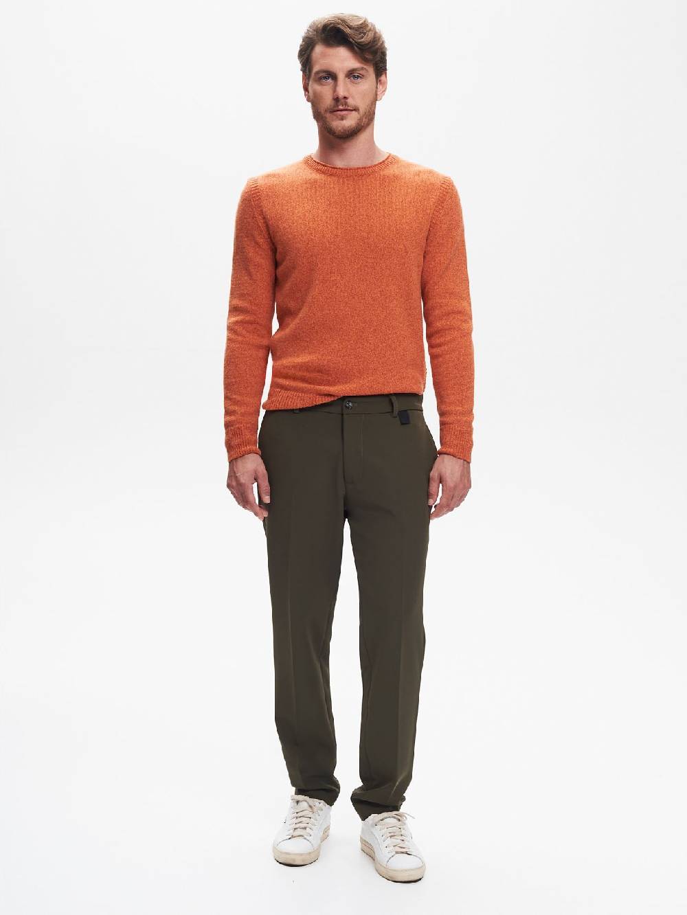 Rinascimento Pantaloni Regular-Fit Uomo Fluido Verde QB24