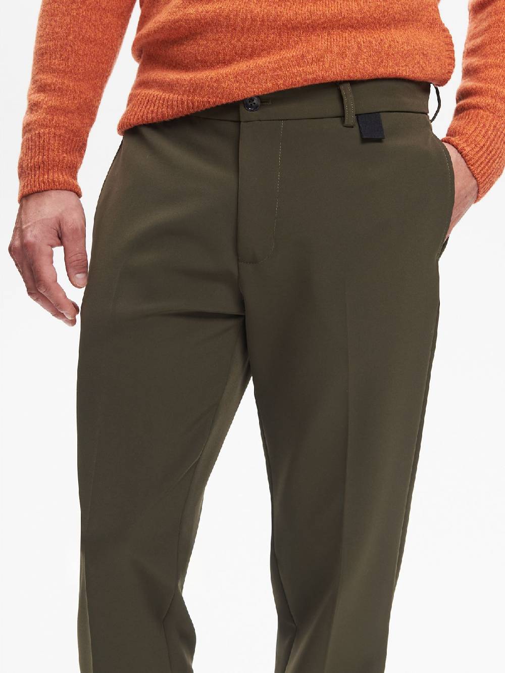 Rinascimento Pantaloni Regular-Fit Uomo Fluido Verde QB24