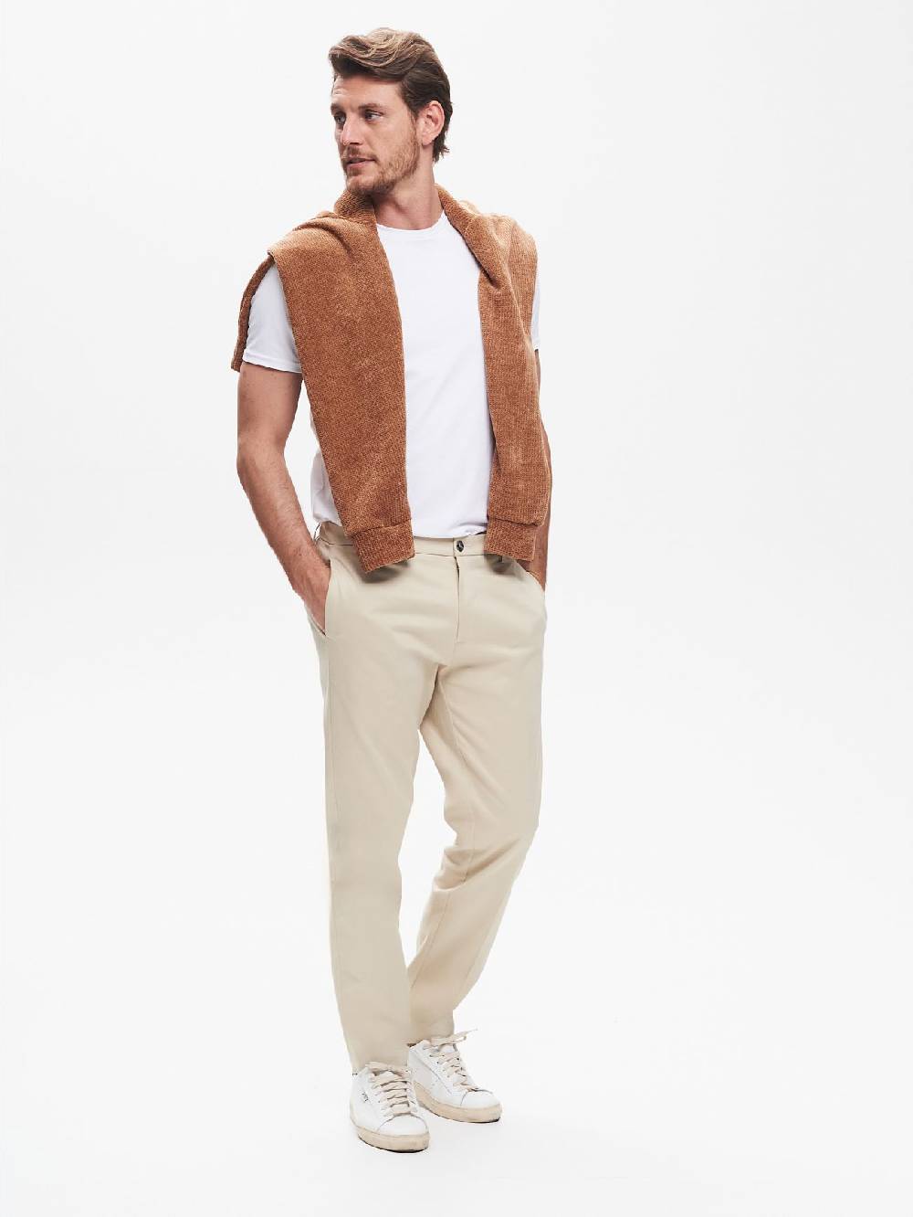 Rinascimento Pantaloni Regular-Fit Uomo in Gabardina QB24