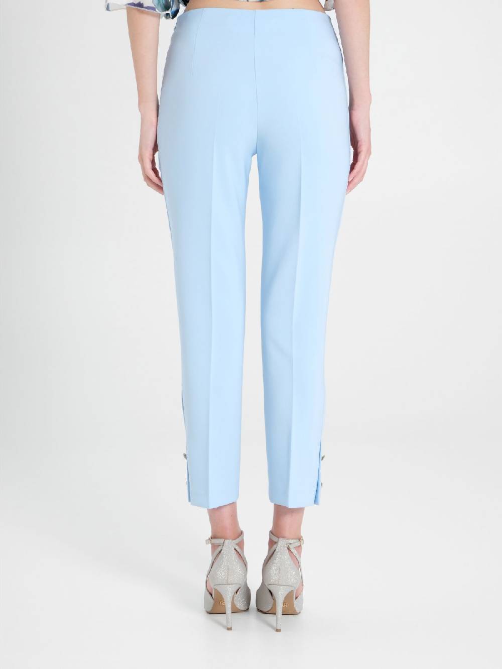 Rinascimento Pantaloni Slim In Tessuto Tecnico Azzurri