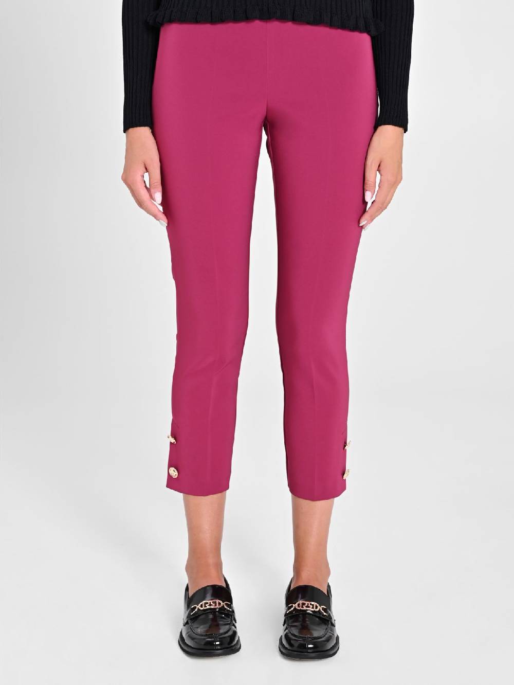 Rinascimento Pantaloni Slim In Tessuto Tecnico Bordeaux