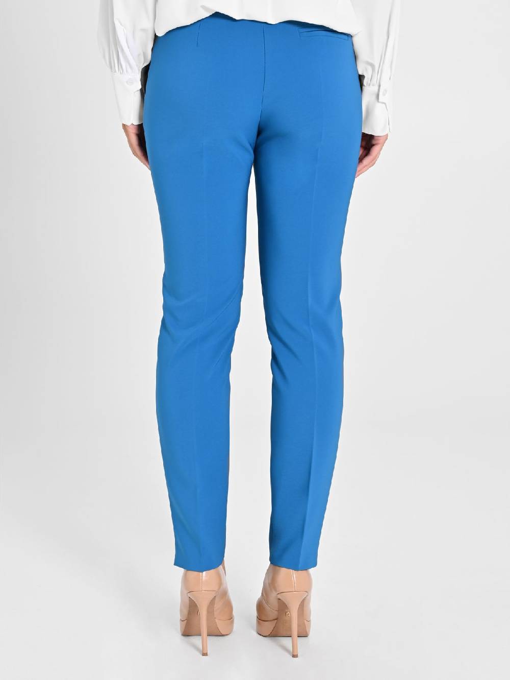 Rinascimento Pantaloni Straight In Tessuto Tecnico Blu Oceano