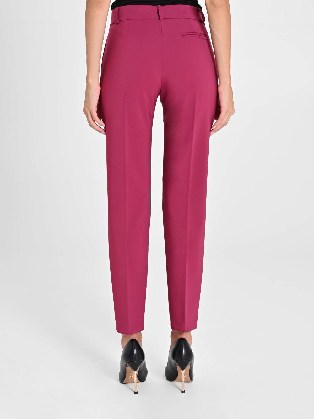 Rinascimento Pantaloni Straight In Tessuto Tecnico Bordeaux