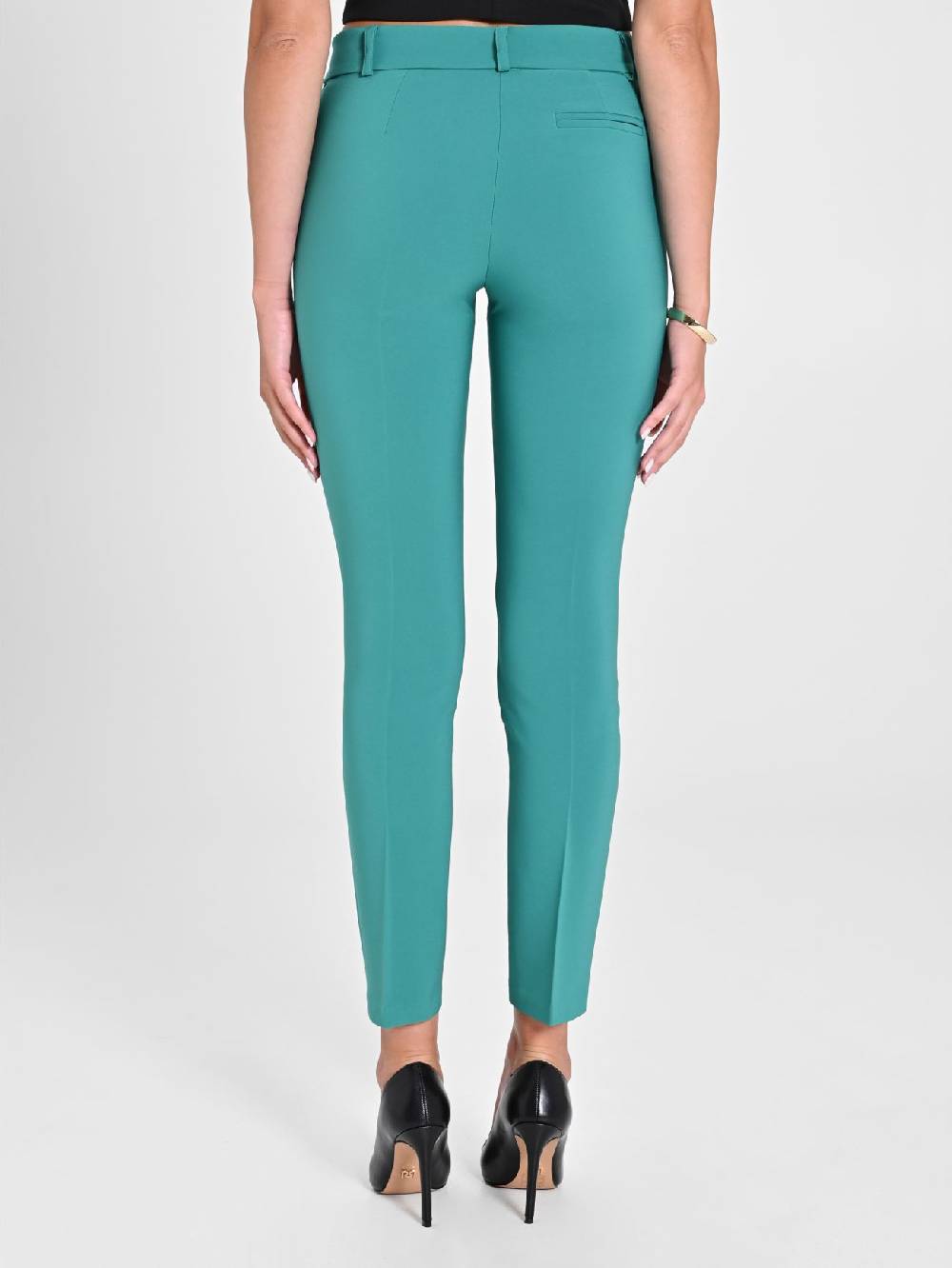 Rinascimento Pantaloni Straight In Tessuto Tecnico Verde Giada